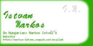 istvan markos business card